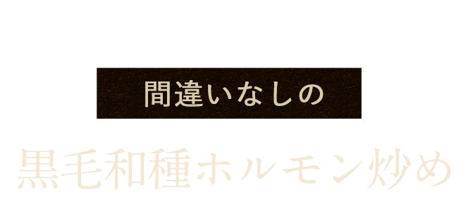 黒毛和種ホルモン炒め